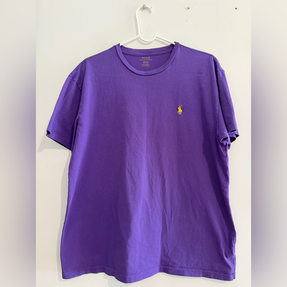 Polo by Ralph Lauren Purple Crewneck Short Sleeve Tee with Yellow Pony